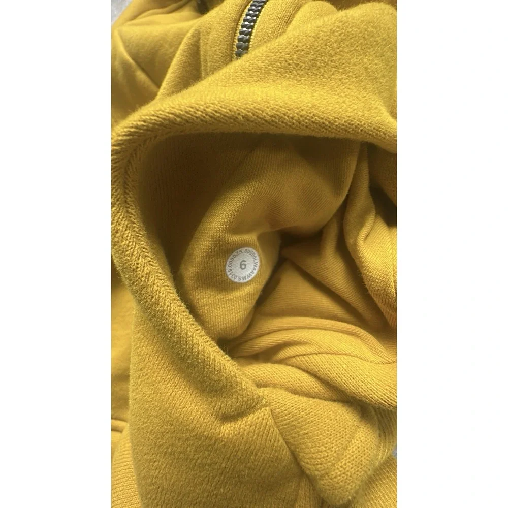 Lululemon Women Full-zip Scuba Hoodie Size 6 Honey Lemon